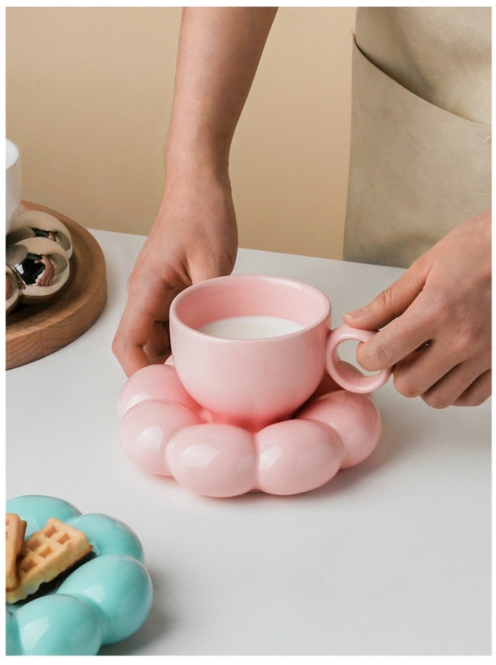 Cloud Sip Cup & Saucer - Sunflower Set (Set of 3)