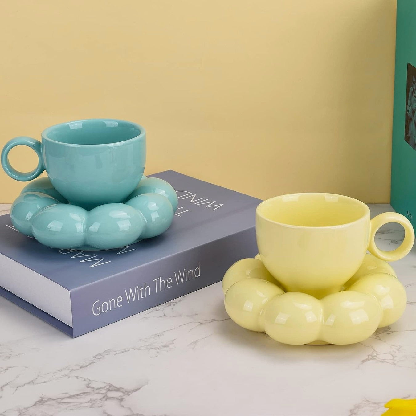 Cloud Sip Cup & Saucer - Sunflower Set (Yellow)