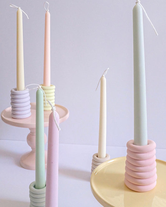 Pastel loop Candle Holders
