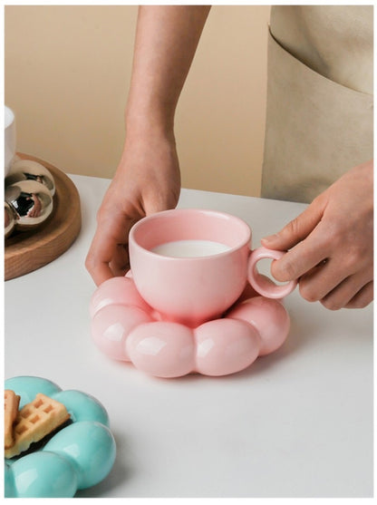 Cloud Sip Cup & Saucer - Sunflower Set (Set of 3)